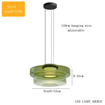 Glass Plate Ceiling Pendant Lights LED Fixture