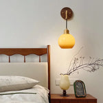 Wood LED Wall Lamp with Pull Chain Switch for Living Room, Dining Room, Bathroom