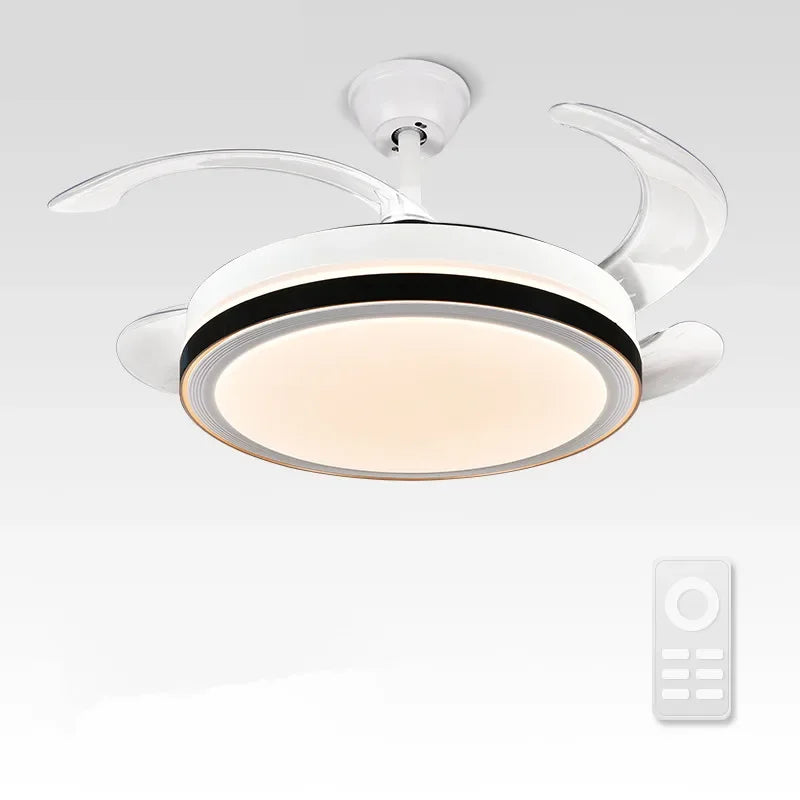 Crystal Light Ceiling Fan with Remote Control – Modern Chandelier Vintage Style