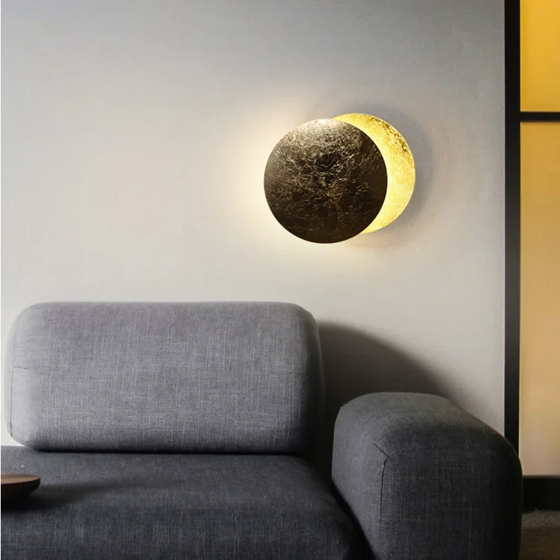 Modern Moon Eclipse LED Wall Lamps for Living Room Bedroom Decoration