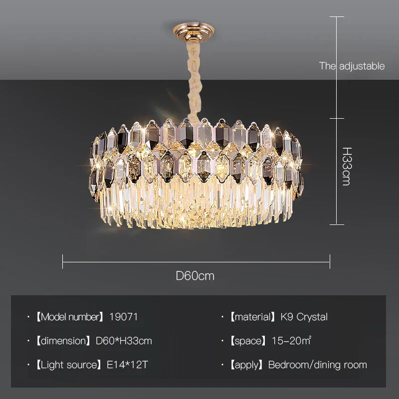 Crystal Chandelier: Postmodern Living Room Dining Bedroom Lamp, Luxury & Creative