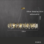 Kristal 2024 Chandelier LED Light for Dining and Living Room Decor