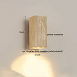 Yellow Travertine LED Wall Light Sconces for Living Room Home Decor