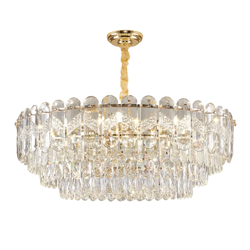 Crystal Chandelier LED Light: Modern Luxury Restaurant Hall Lighting