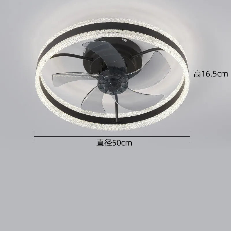 7-Leaf Tri-Color Fan Lights: Modern Energy-Saving Ceiling Fan LED for Living, Bedroom, Dining
