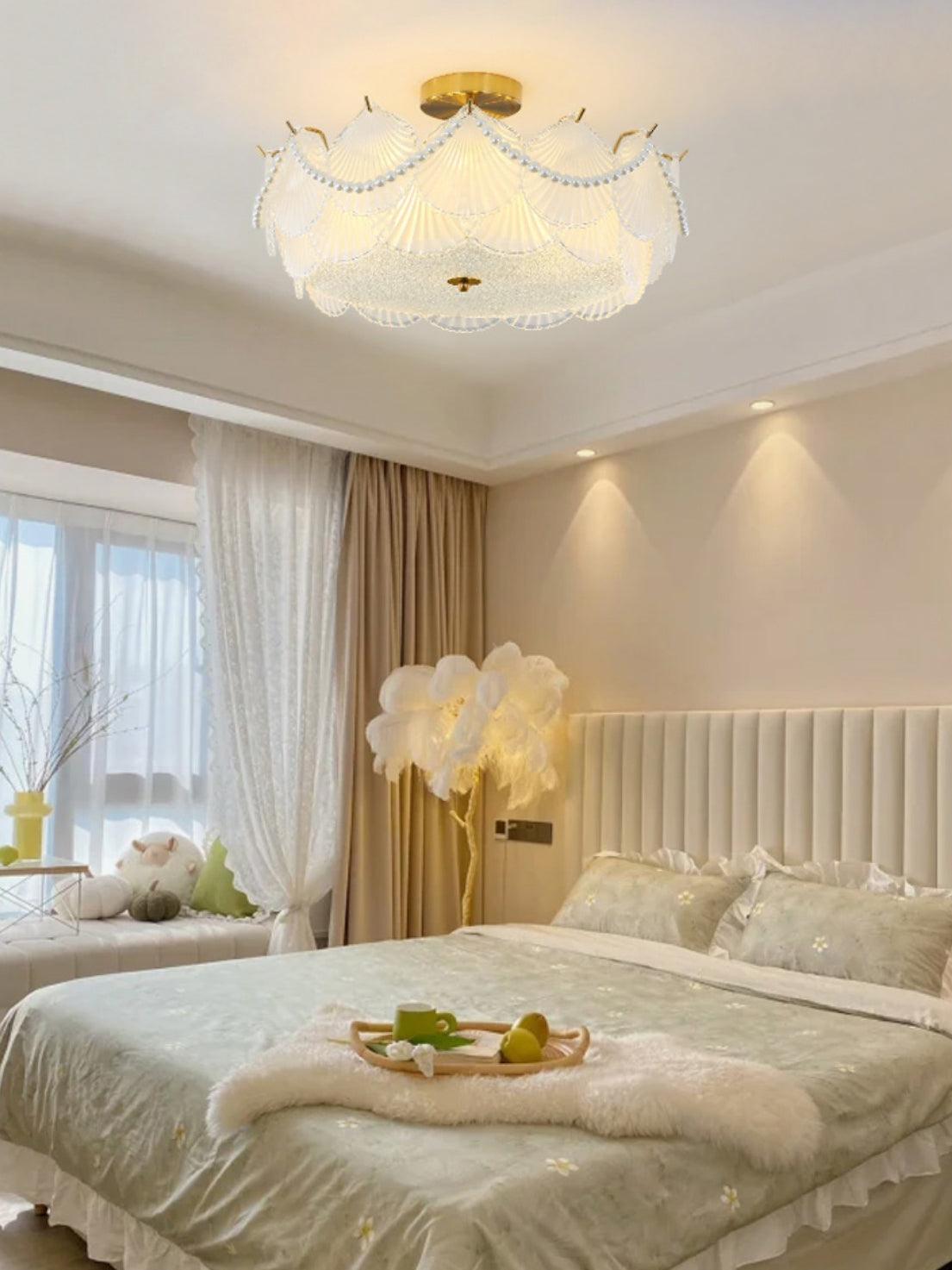 Ceiling Shell Shell Glass Ceiling Lamp– YOVINO