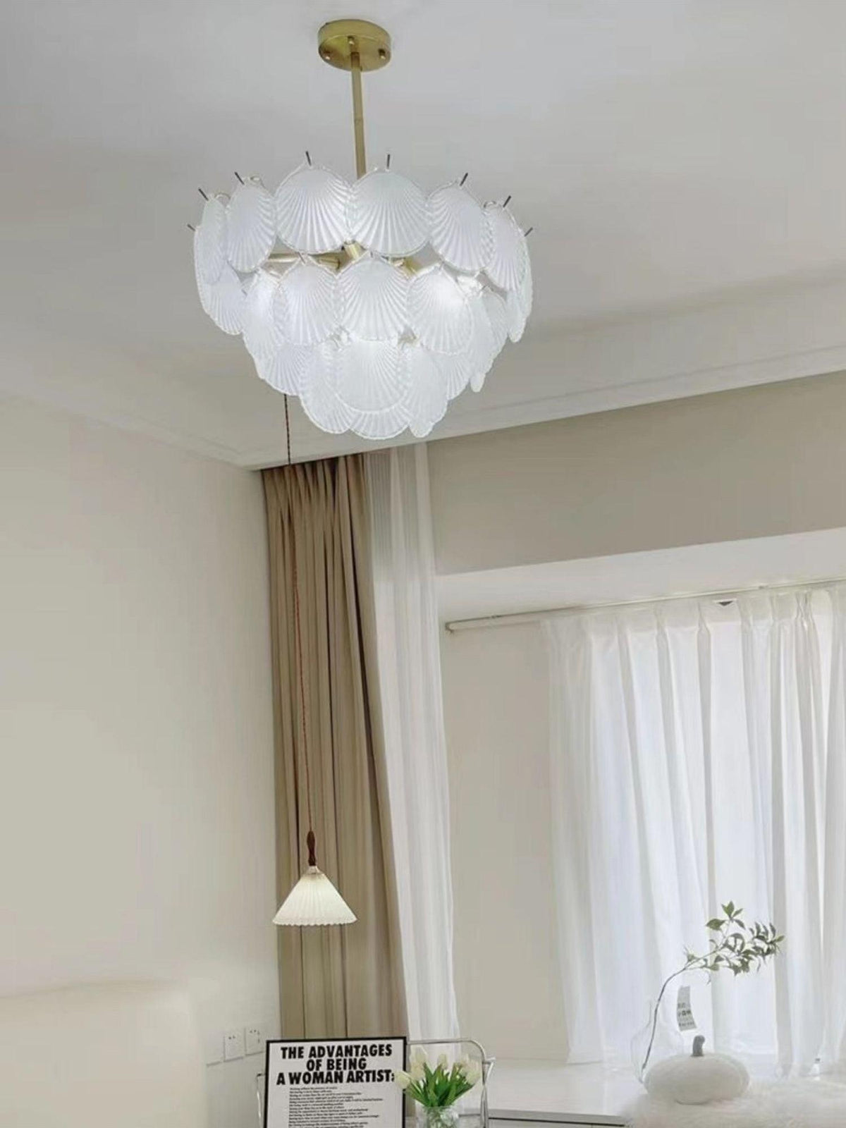 Shell Glass Chandelier