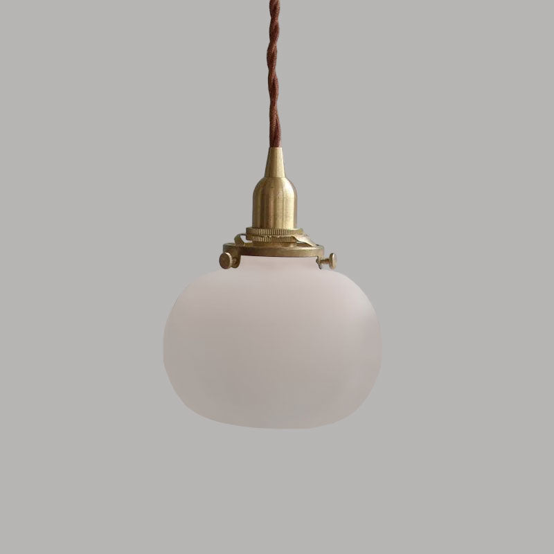 Small Retro Handmade Glass Pendant Light 5.1"