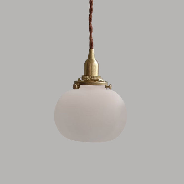 Small Retro Handmade Glass Pendant Light 5.1"