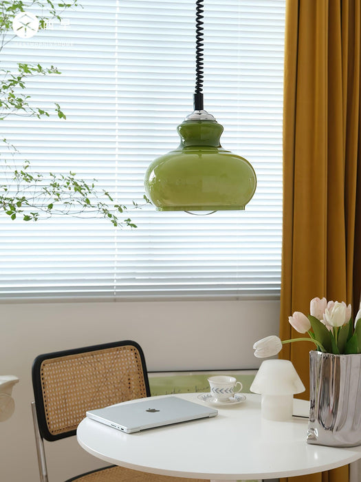 Space Age Glass Pendant Light 11.4"