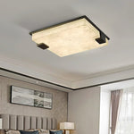 Square Alabaster Ceiling Lamp