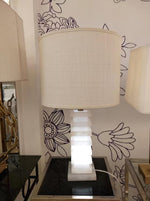 Stacked Alabaster Table Lamp