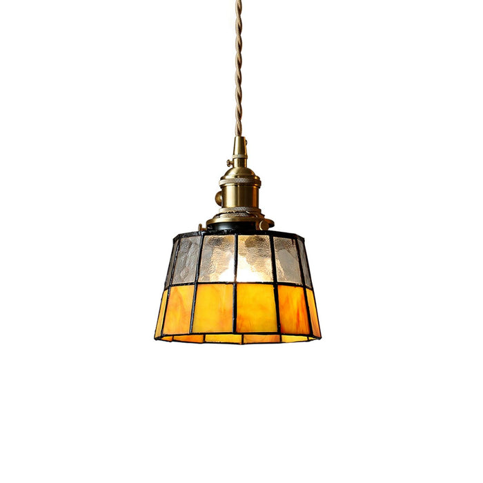 Stained Glass Pendant Light 5.9"