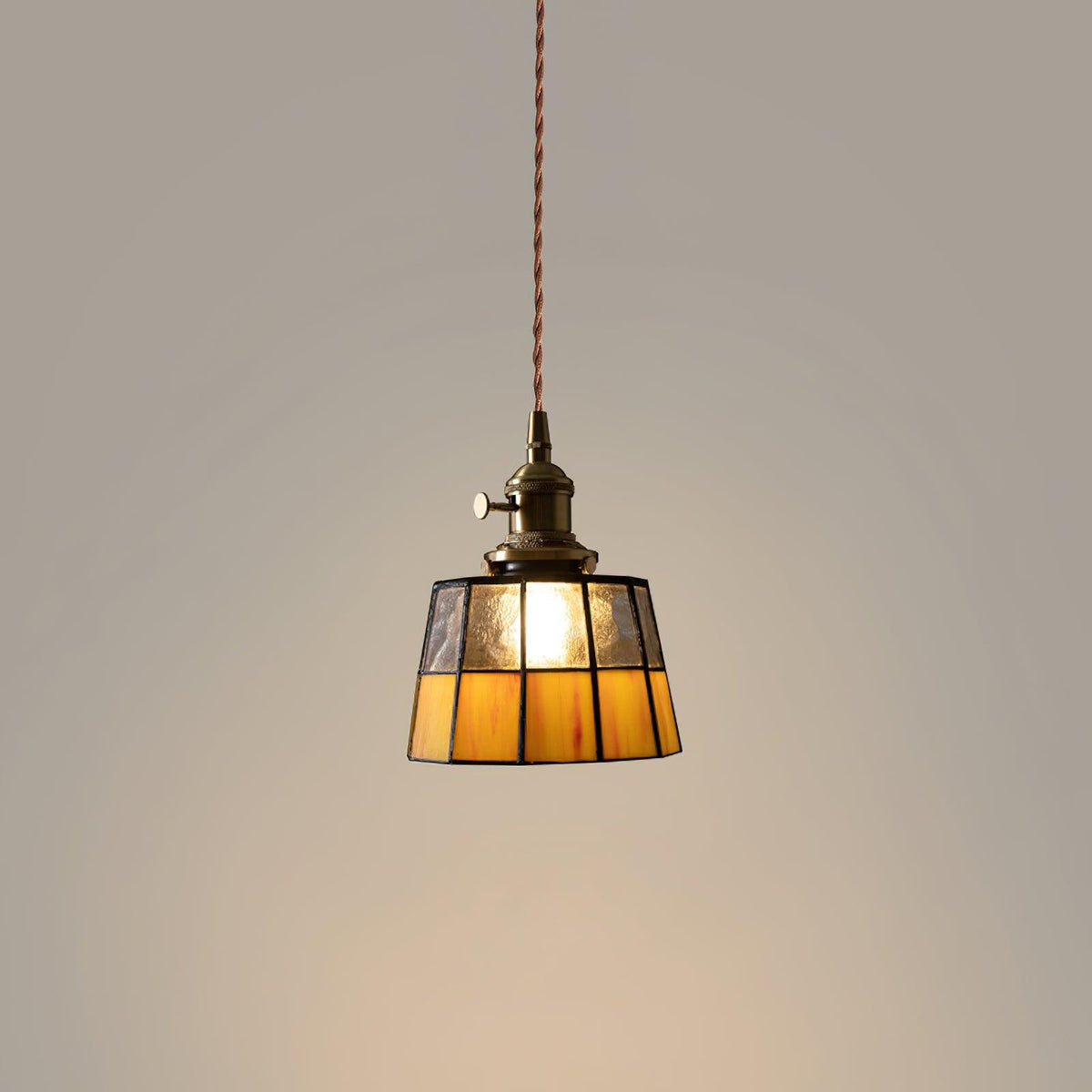 Stained Glass Pendant Light 5.9"