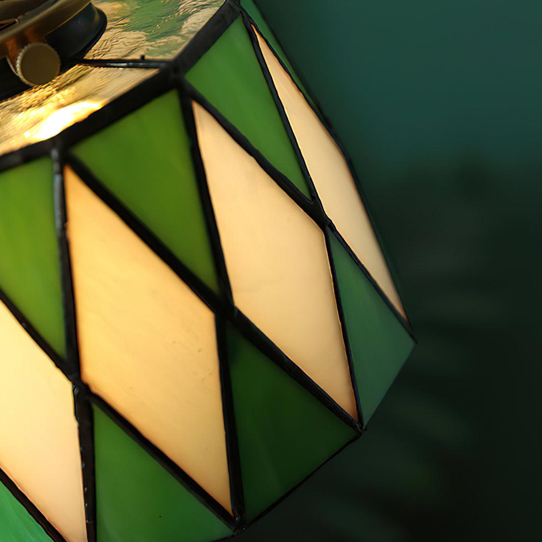 Stained Glass Pendant Light 5.9"