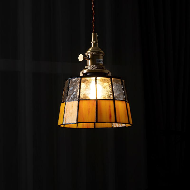 Stained Glass Pendant Light 5.9"
