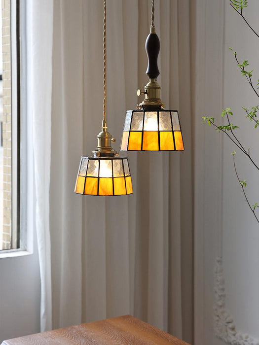 Stained Glass Pendant Light 5.9"