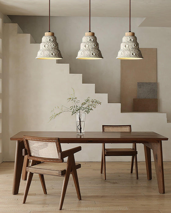 Stone Bell Pendant Light 7.1"