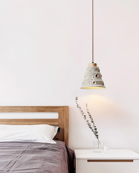 Stone Bell Pendant Light 7.1"