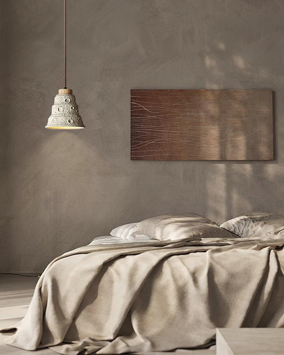 Stone Bell Pendant Light 7.1"