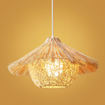 Straw Hat Pendant Light