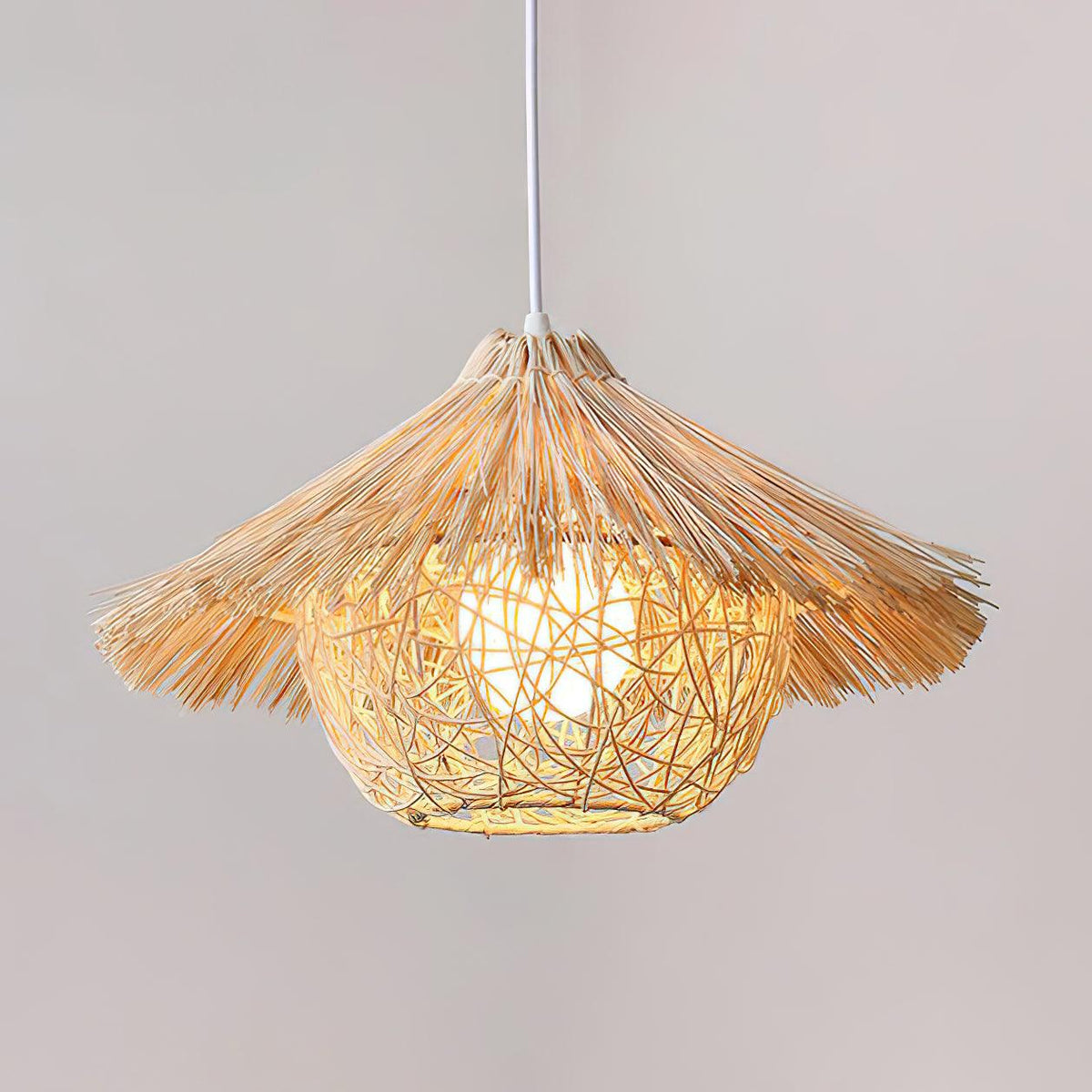 Straw Hat Pendant Light