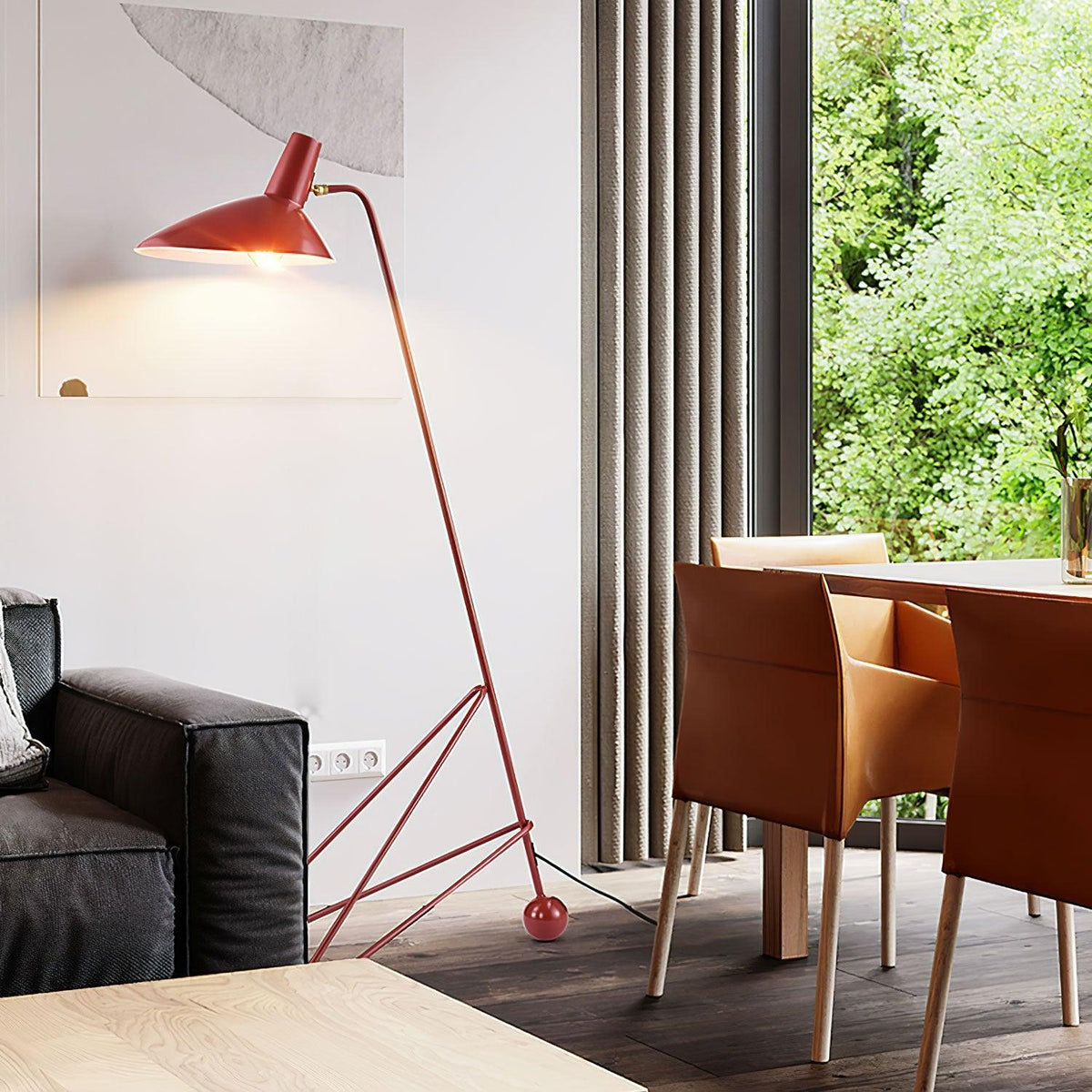 Svelte Noir Floor Lamp 28.3"