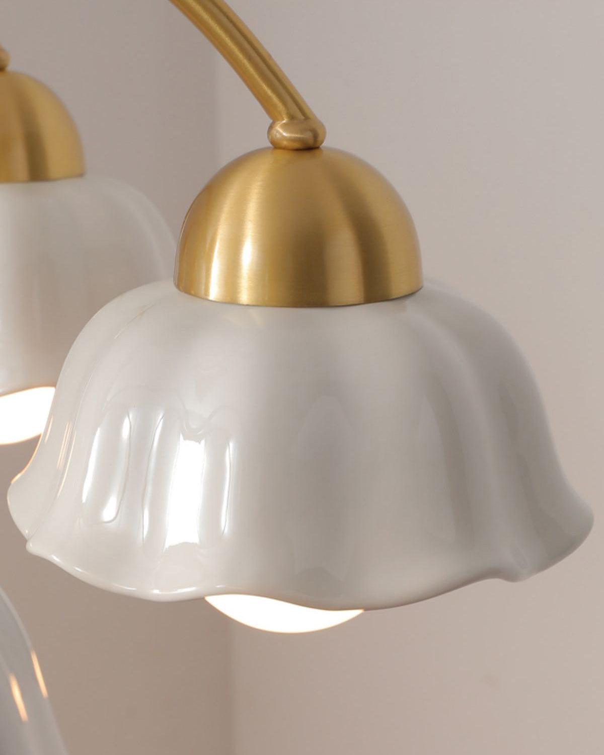 Swedish Modern Brass Chandelier