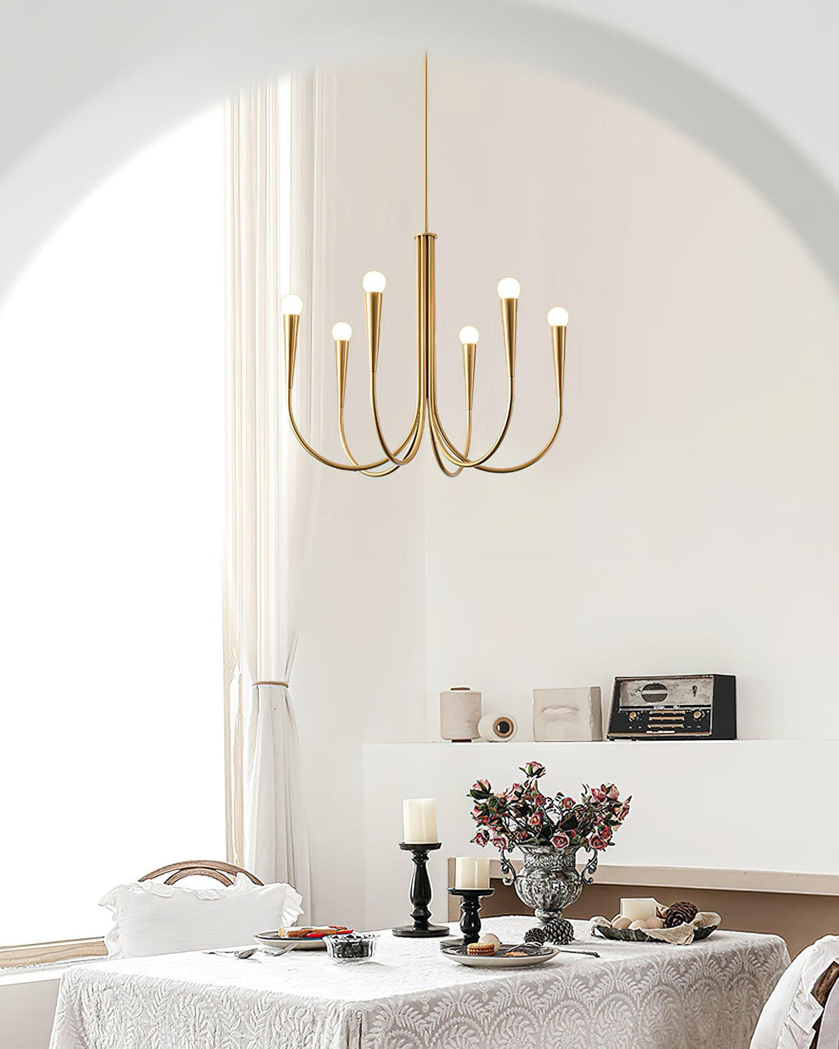 Swoop Arm Chandelier