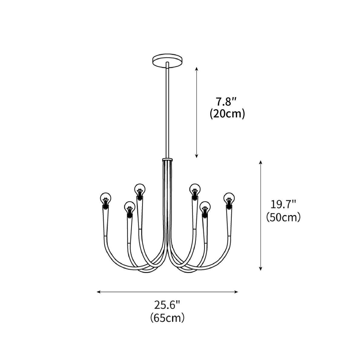 Swoop Arm Chandelier