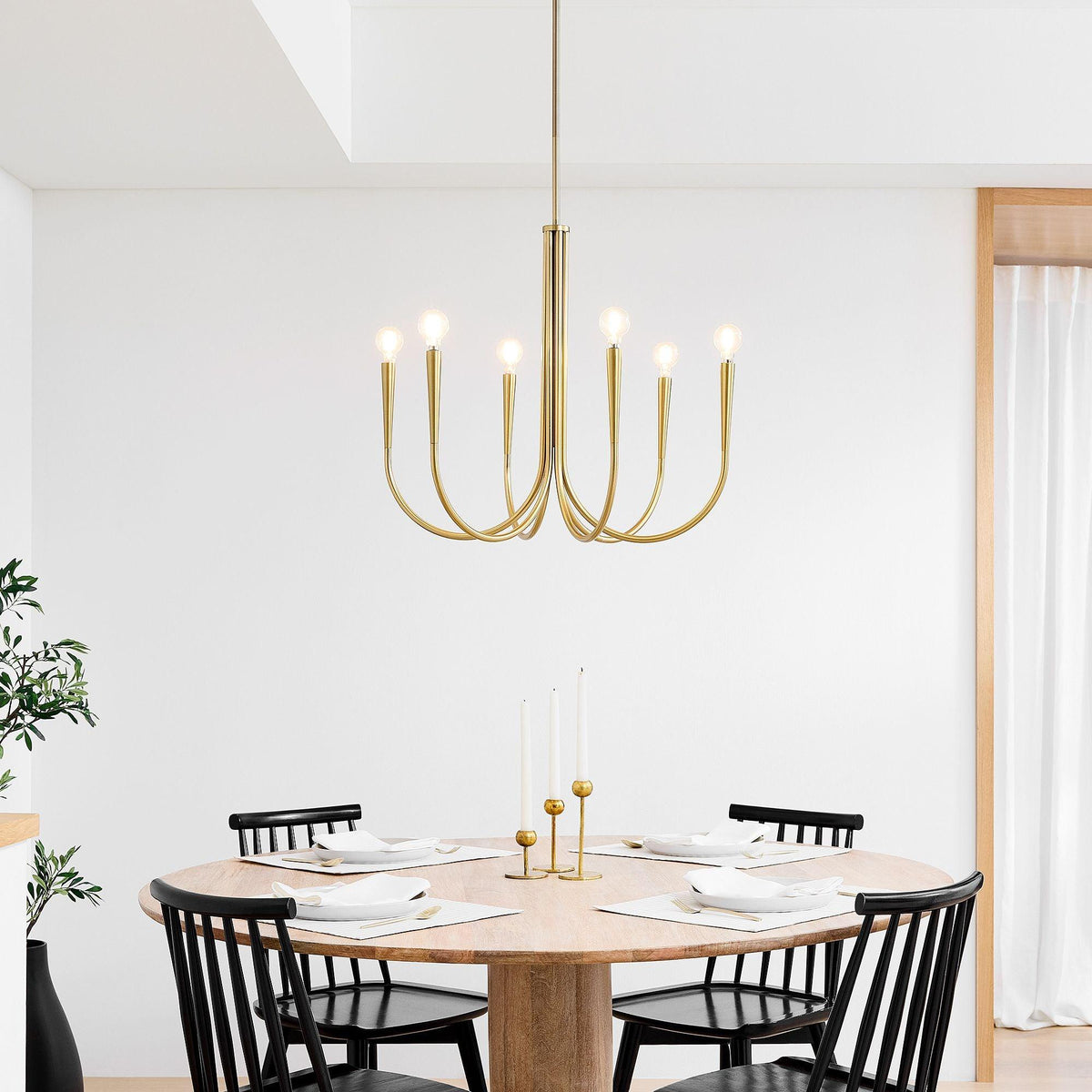 Swoop Arm Chandelier
