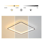 Square Industrial Black Flush Mount Ceiling Lights for Bedroom