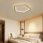 Nordic Hexagon Modern Flush Mount Lights Black Iron Ceiling Lights