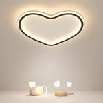 Heart Shaped Industrial Black Flush Mount Ceiling Lights for Bedroom
