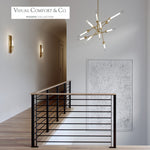 Linger Abstract Chandelier, 12-Light, LED, Natural Brass, Glass, 40.75"W (700LNG12ANB-LED930 70P9E4U)