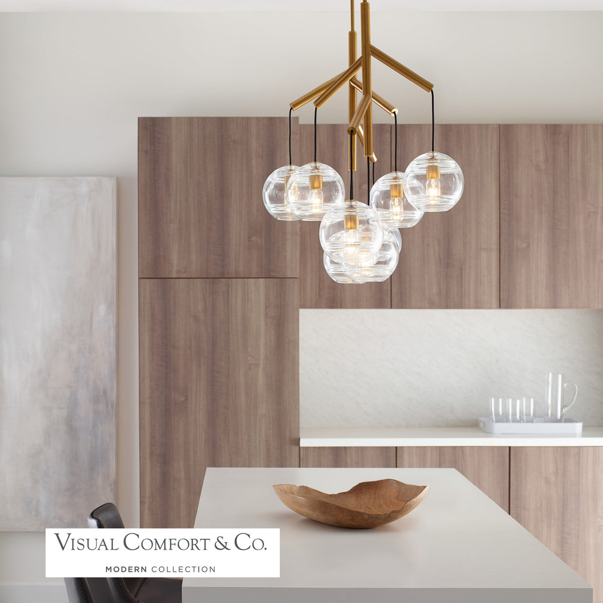 Mara Chandelier, 25-Light, 2-Tier, LED, Aged Brass, Glass, 29"W (700MRAWR-LED927 70E7EVR)