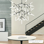 Spur Grande Chandelier, 45-Light, 3-Tier, LED, Black, Matte Black, 43.2"H (700SPRGFB-LED927 70PD8XN)