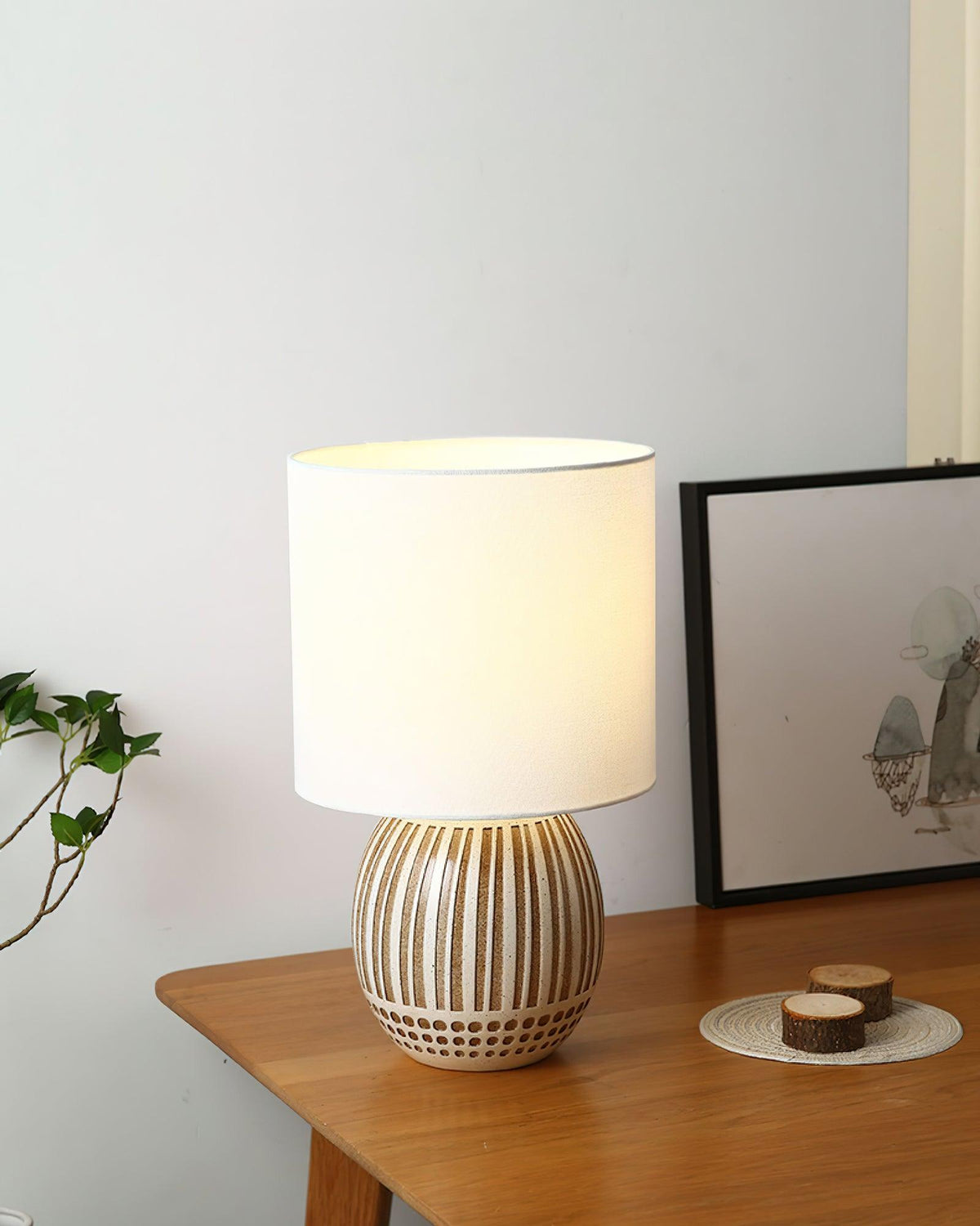 Terra Stripes Table Lamp 9.8"