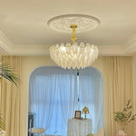 Texture Glass Leaf Chandelier