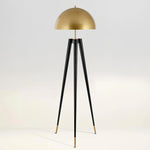 Three Legged Gold Gong Floor Lamp 19.7"