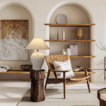 Tuscan Stone Table Lamp 17.7"