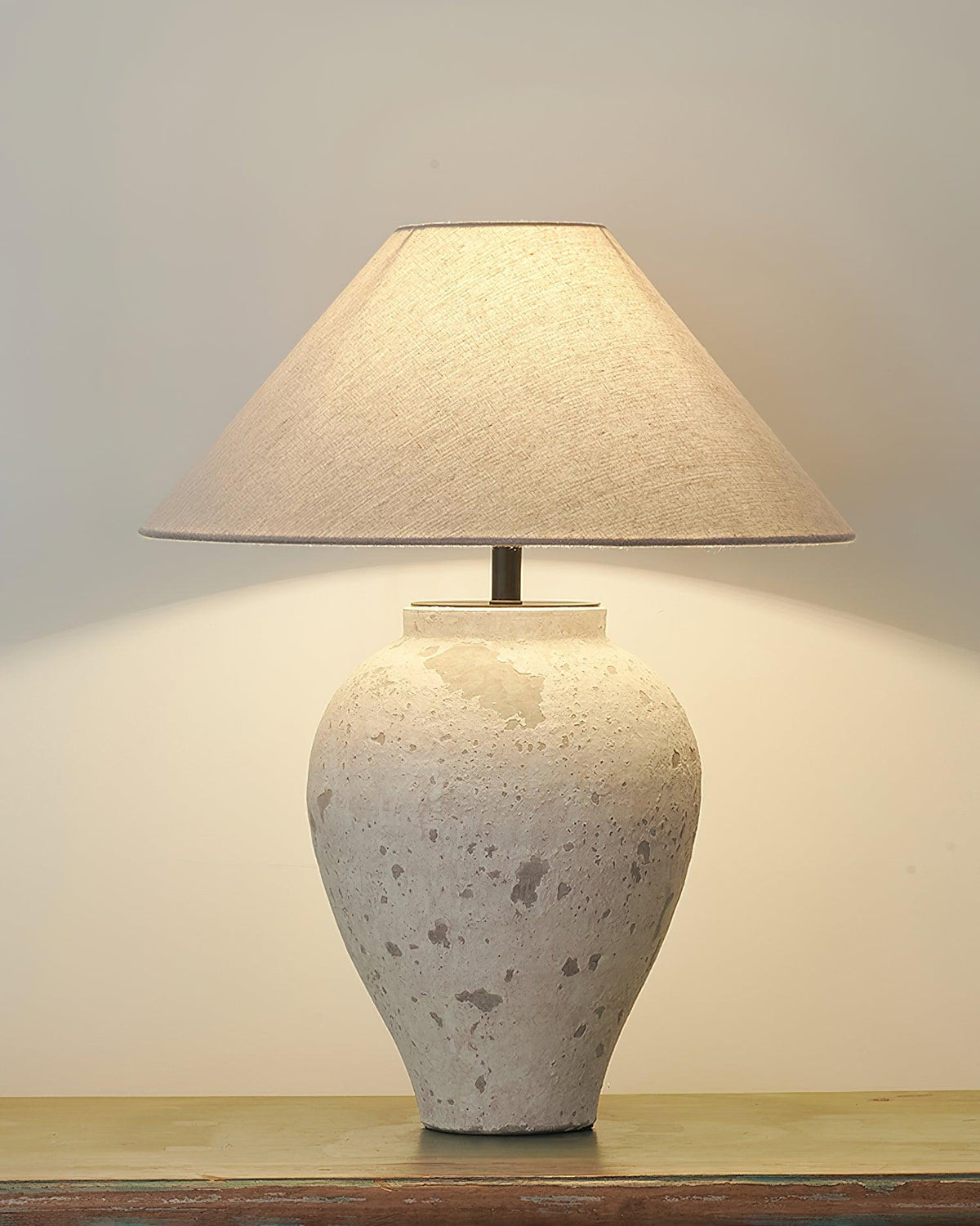 Tuscan Stone Table Lamp 17.7"