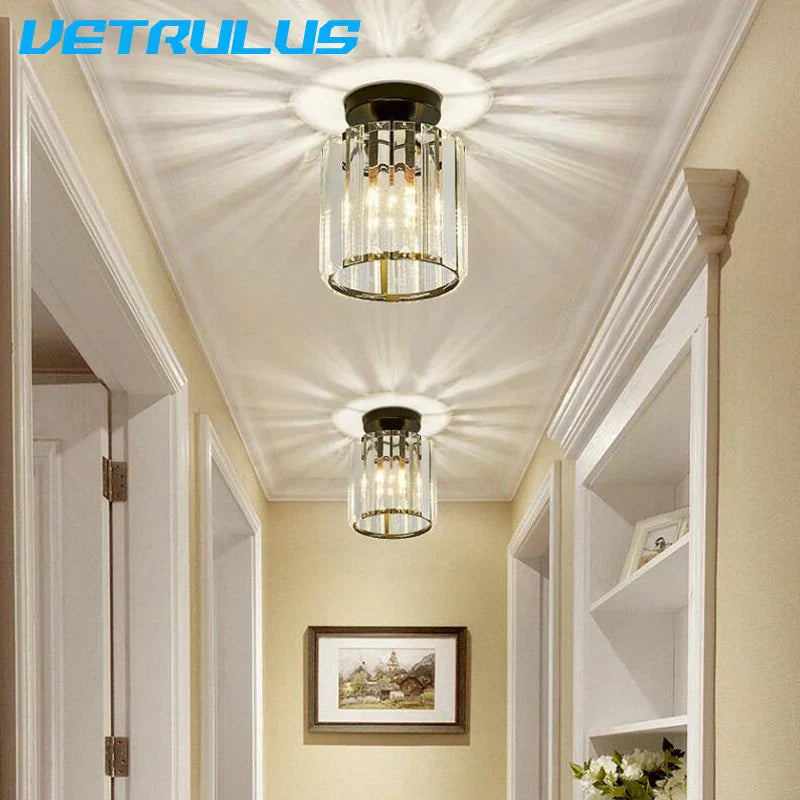 Crystal LED Ceiling Light Chandelier for Bedroom Living Room Dining Room