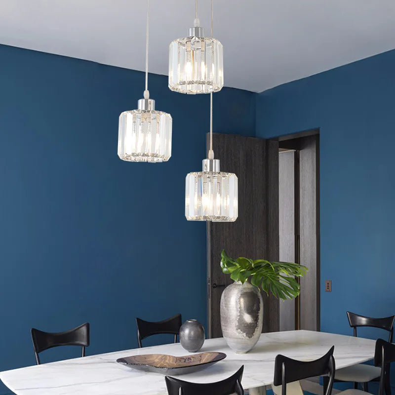 Modern K9 Crystal Ceiling Chandelier | Creative Staircase & Dining Room Pendant Light