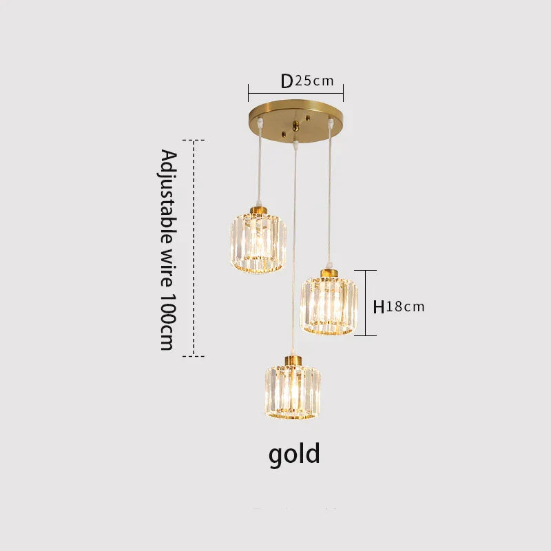 Modern K9 Crystal Ceiling Chandelier | Creative Staircase & Dining Room Pendant Light