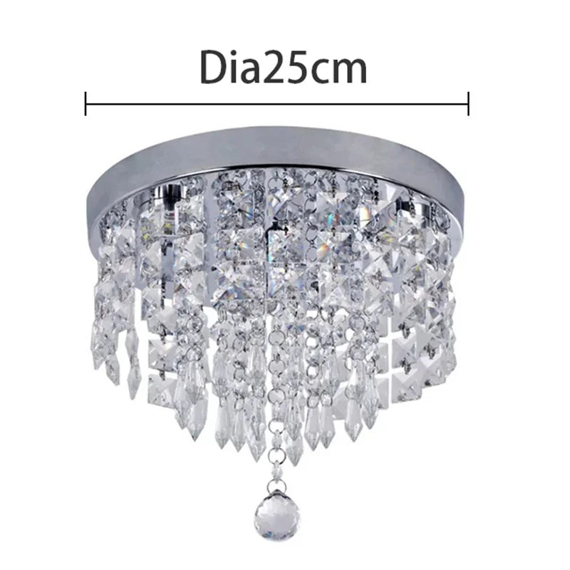 Diamond Crystal LED Ceiling Chandelier Pendant Light for Elegant Living Spaces