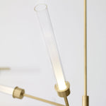 Linger Abstract Chandelier, 12-Light, LED, Natural Brass, Glass, 40.75"W (700LNG12ANB-LED930 70P9E4U)