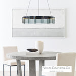 Stratos Chandelier, 1-Light, LED, Black, Transparent Glass, 30.75"W (700STR30KB-LED927 70E7HTX)