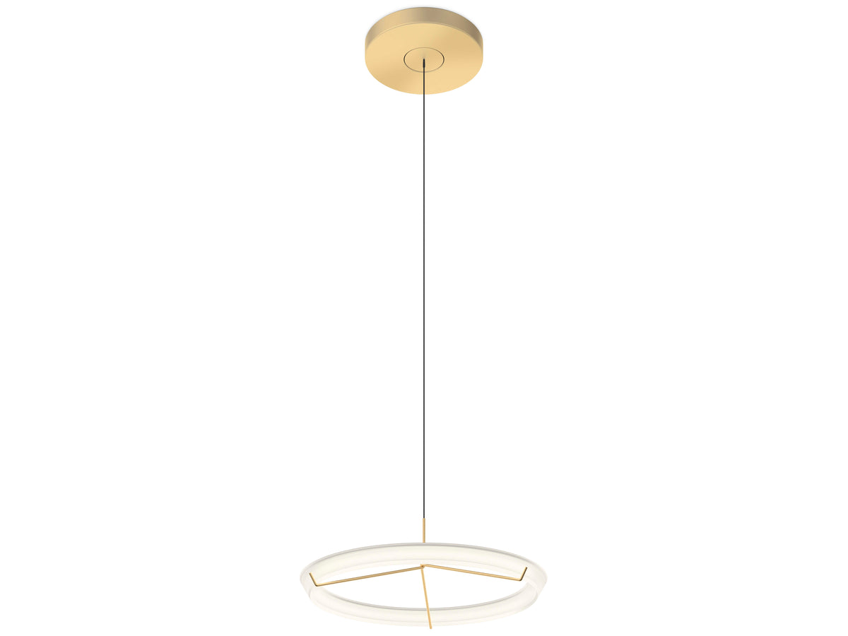 Vibia Halo Jewel 1-Light Gold Round Pendant — YOVINO