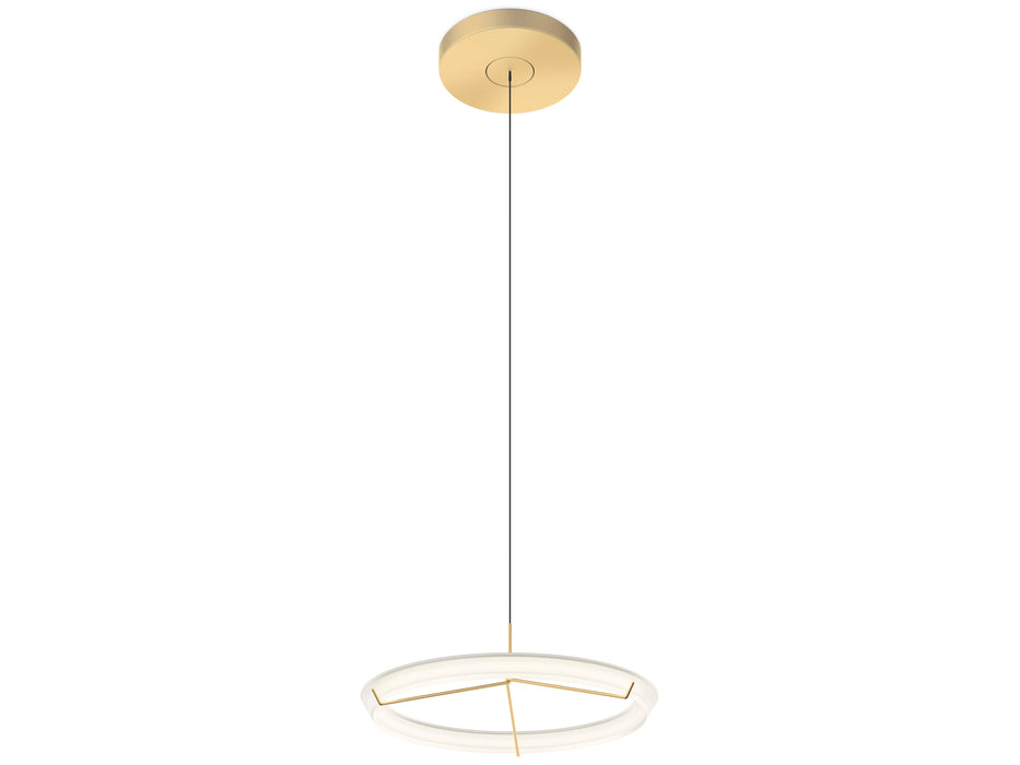 Vibia Lighting Gold Vibia Halo Jewel 1-Light Gold Round Pendant — YOVINO